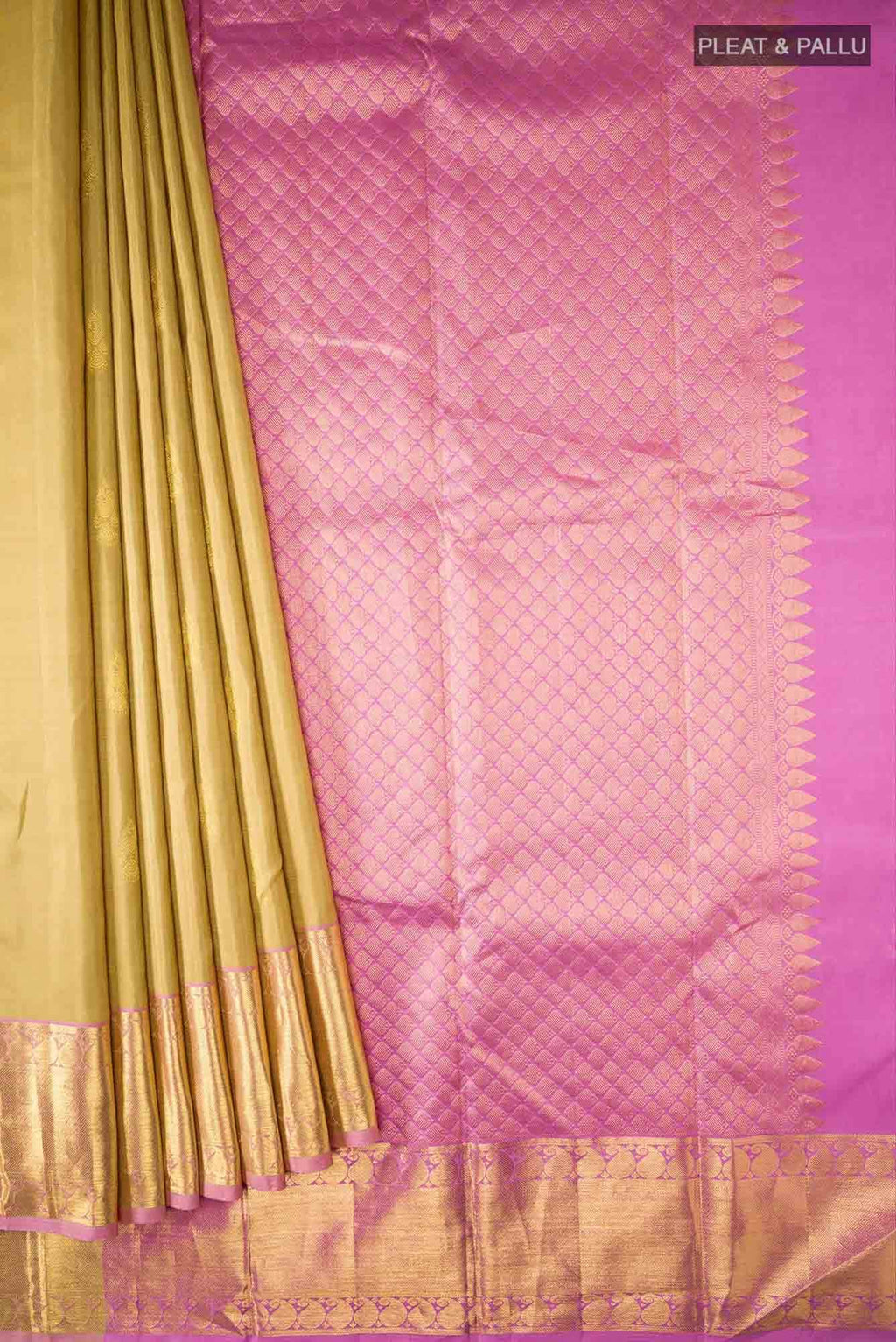 Dark Beige Kanchipuram Silk Saree