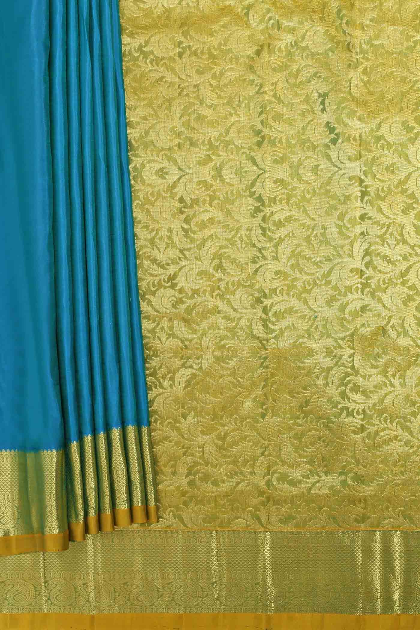 Blue Kanchipuram Silk Saree