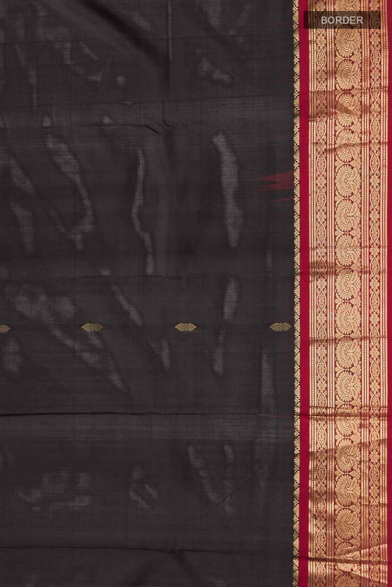 Black Bangalore Silk Saree