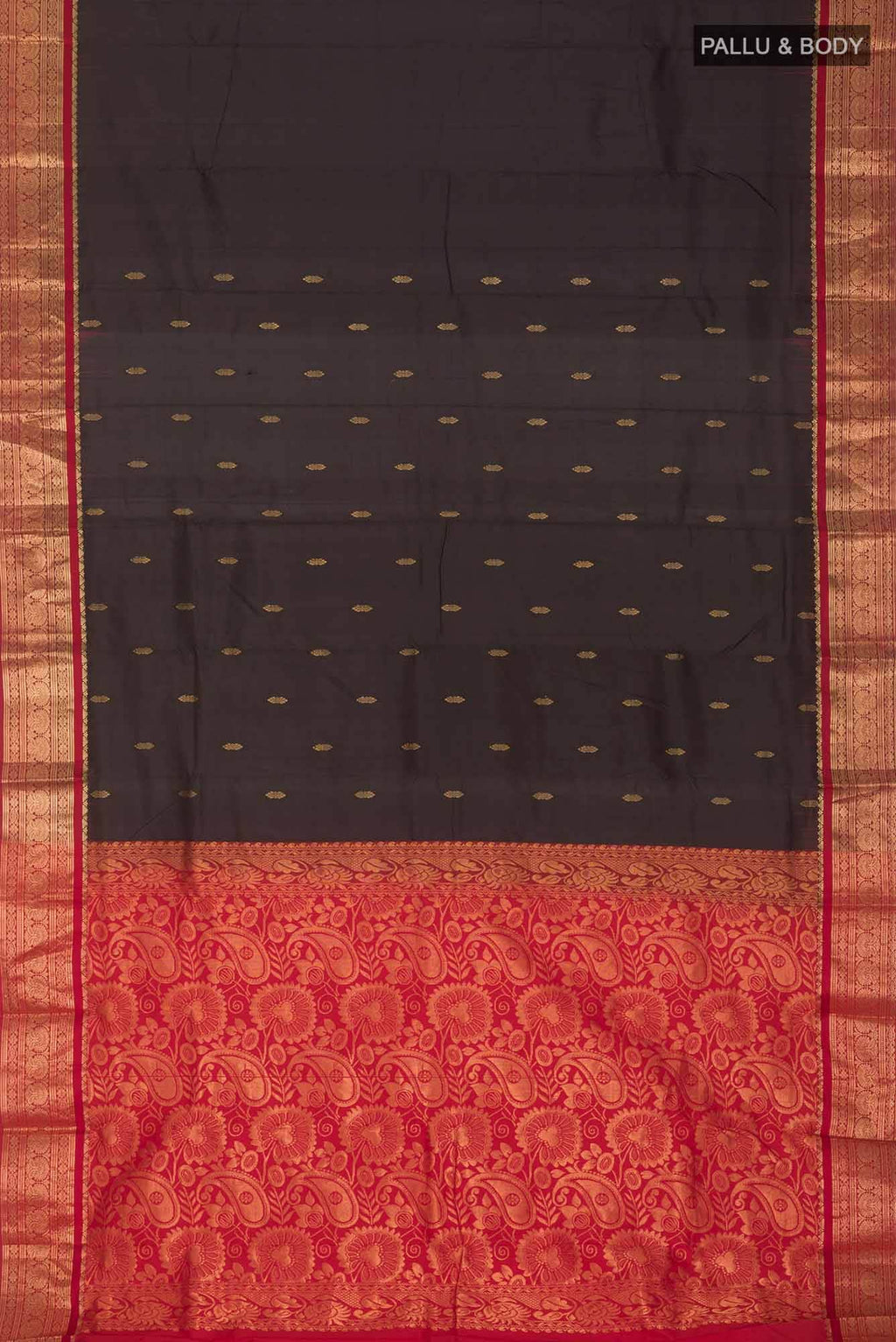 Black Bangalore Silk Saree