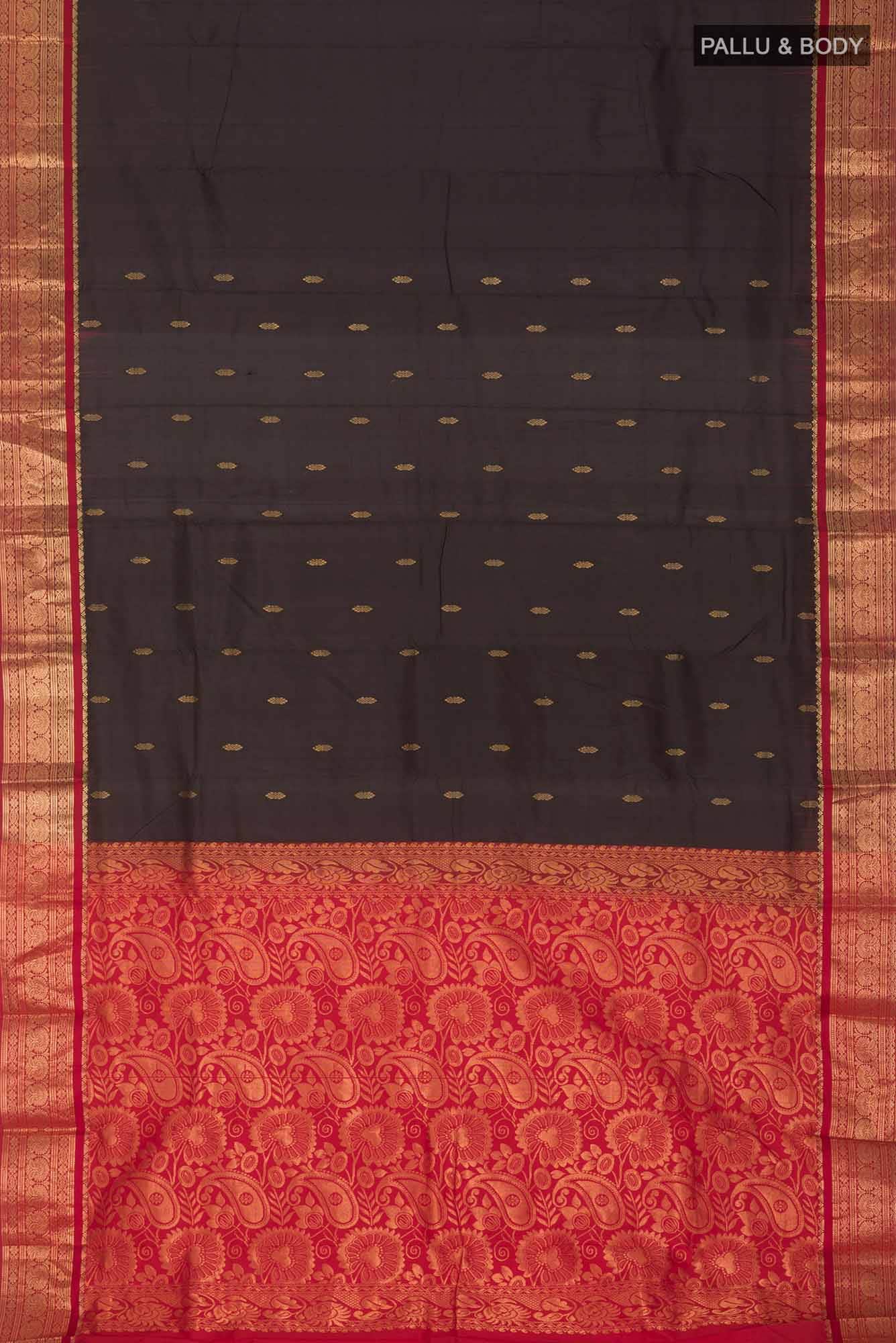 Black Bangalore Silk Saree
