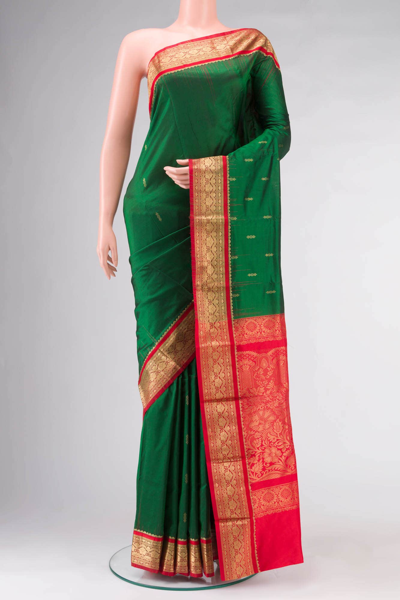 Green Bangalore Silk Saree
