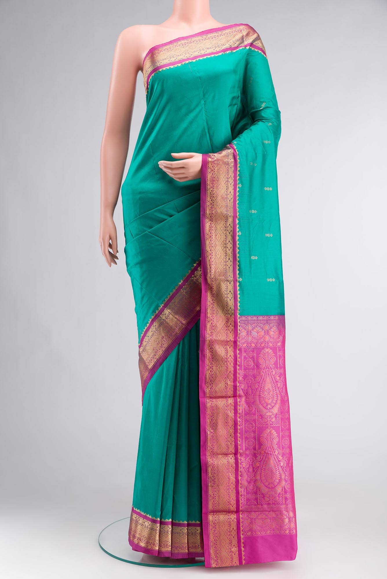 Green Bangalore Silk Saree