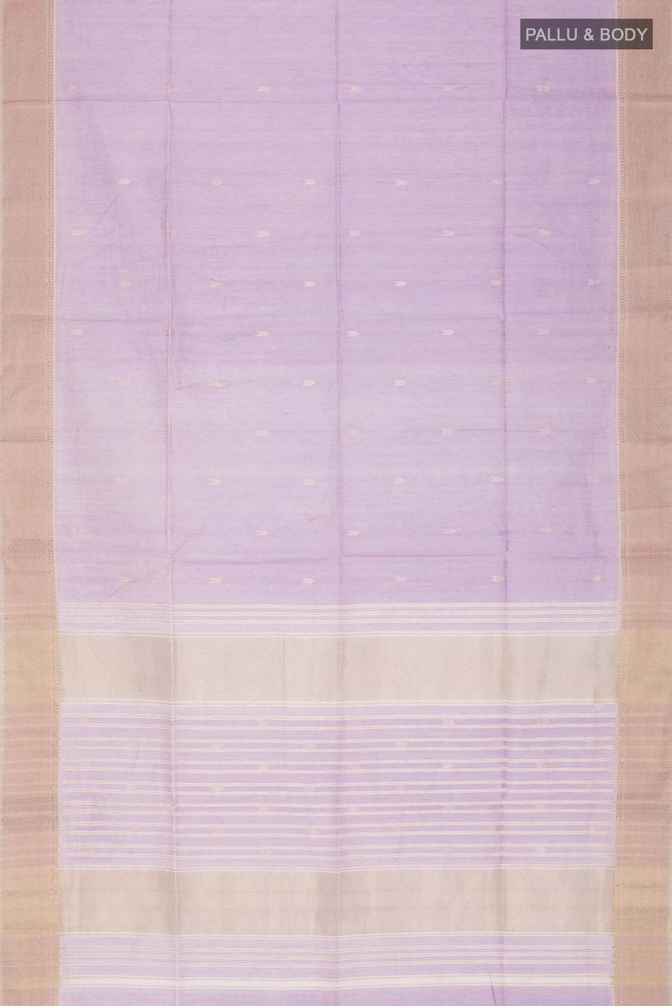 Lavender Maheshwari Silk Cotton Saree