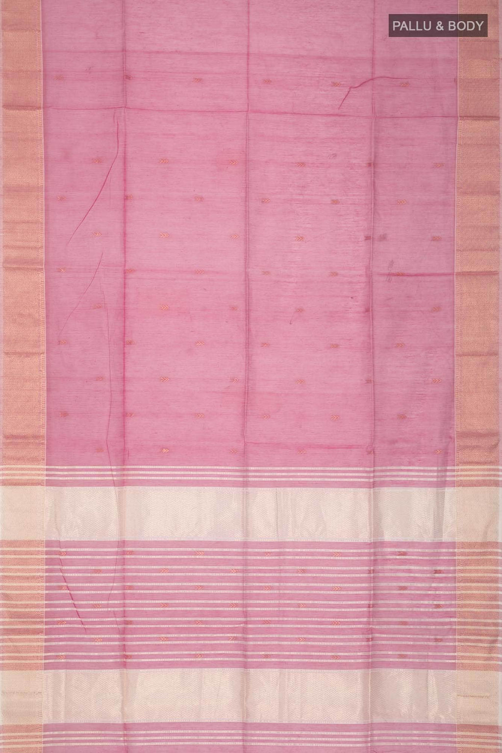 Pink Maheshwari Silk Cotton Saree