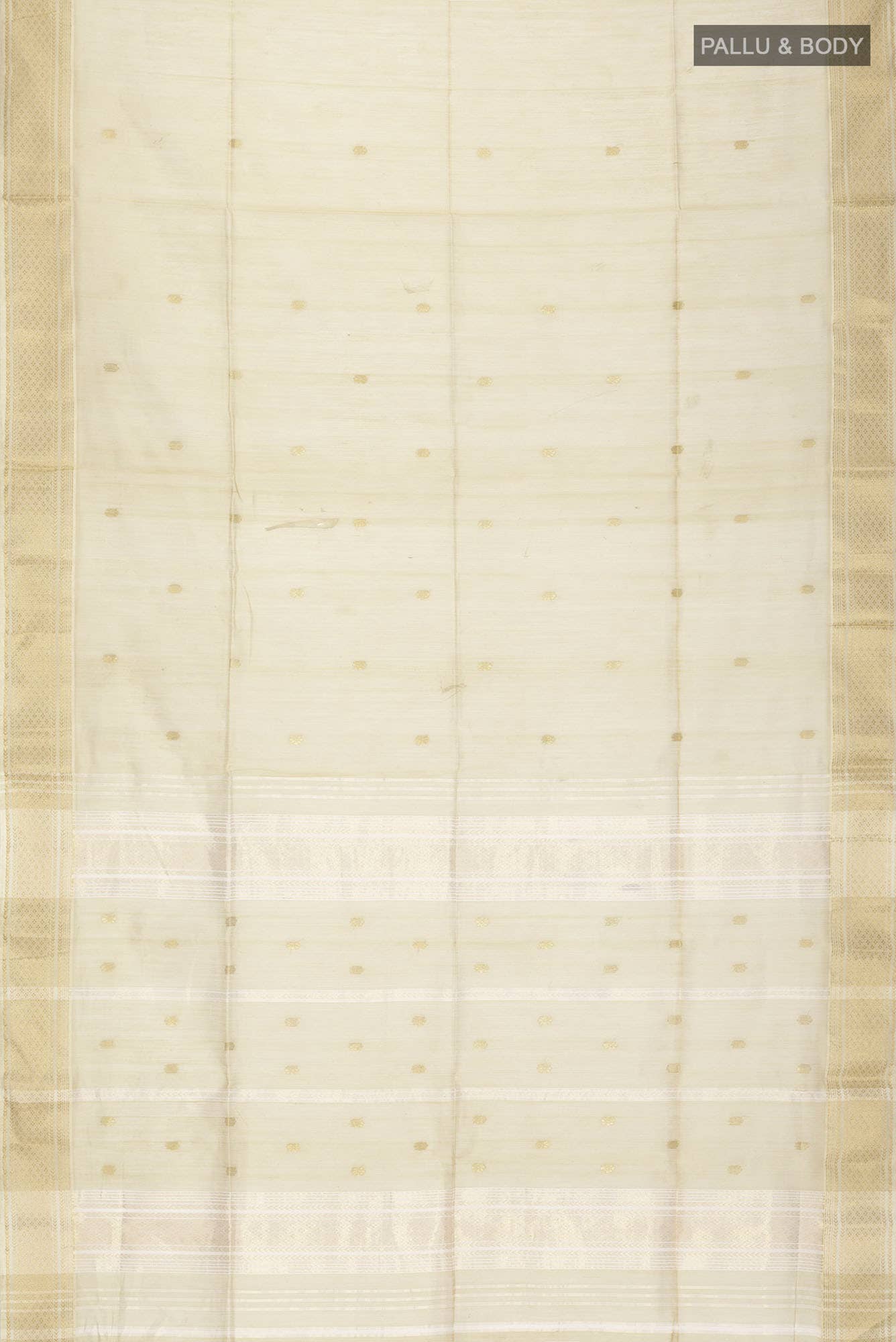 Beige Maheshwari Silk Cotton Saree