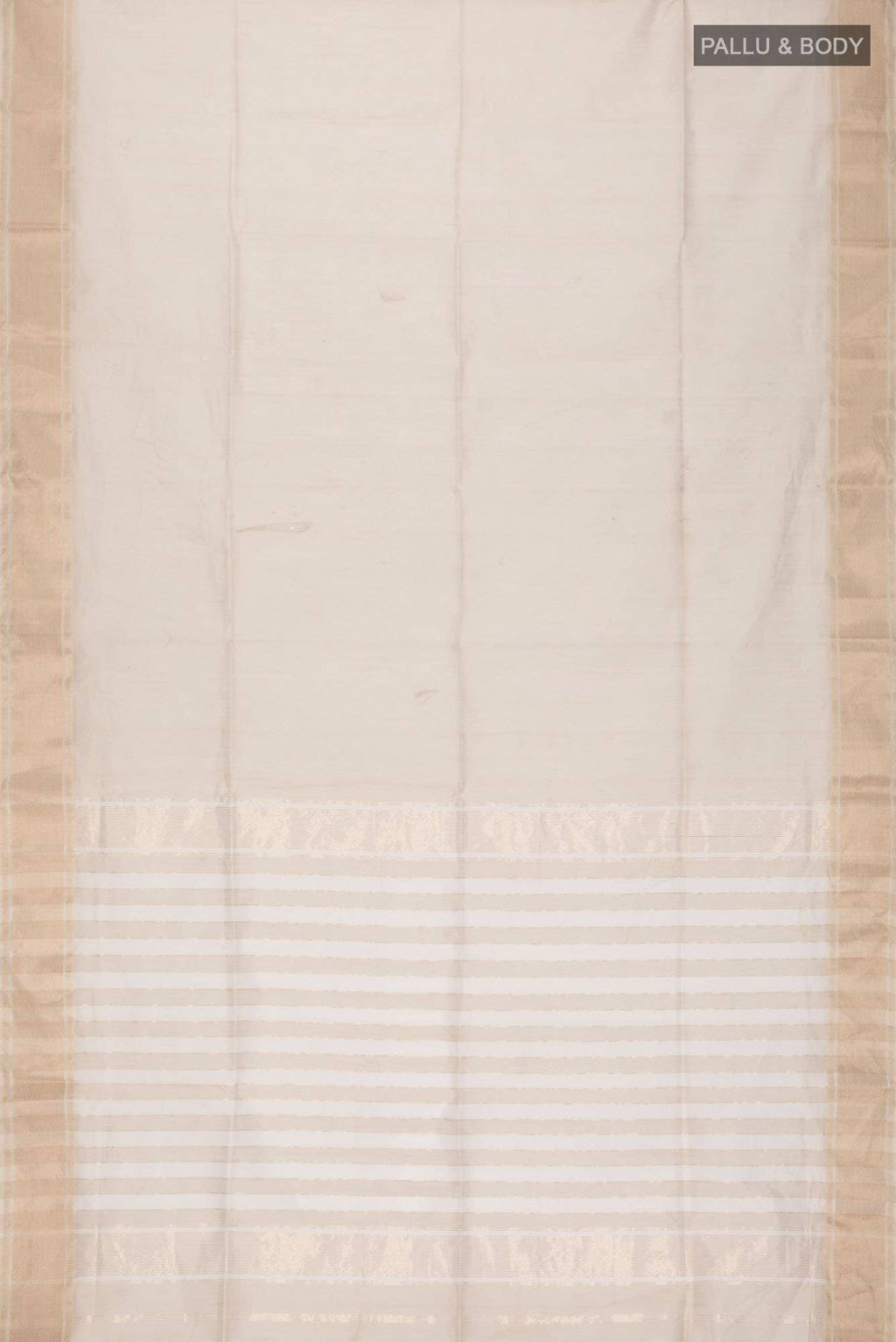 Beige Maheshwari Silk Cotton Saree