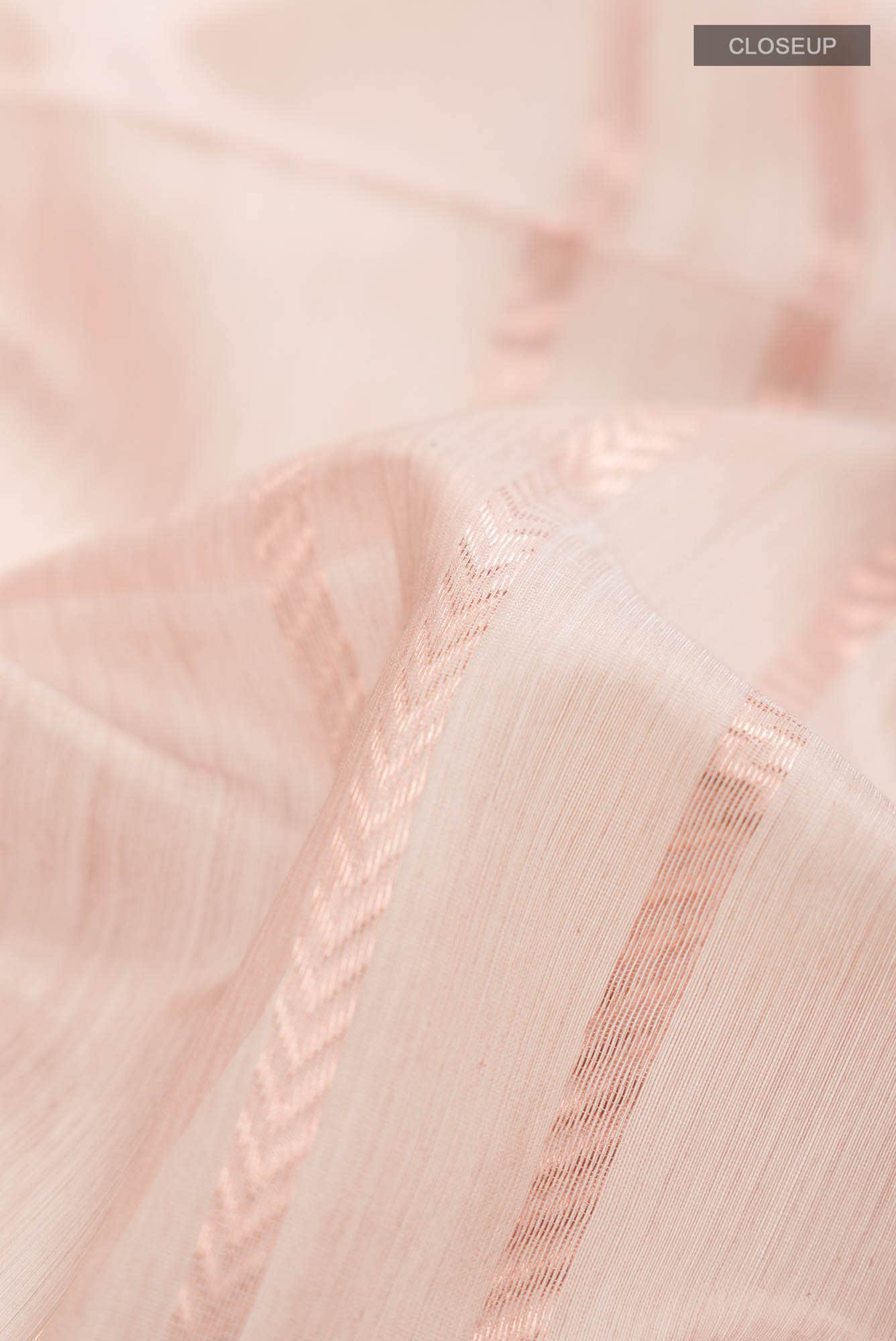 Beige Maheshwari Silk Cotton Saree