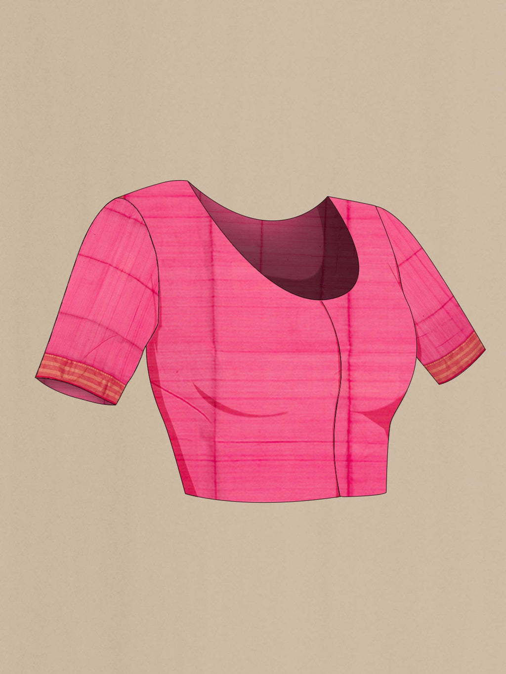 Pink Maheshwari Silk Cotton Saree