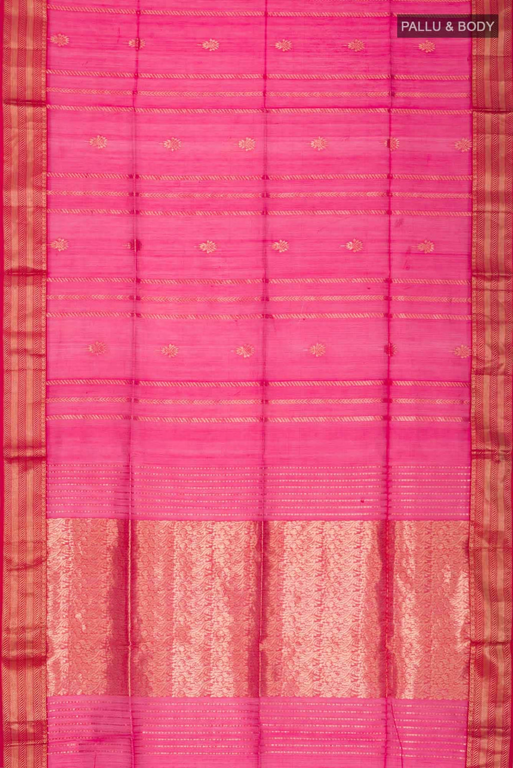 Pink Maheshwari Silk Cotton Saree