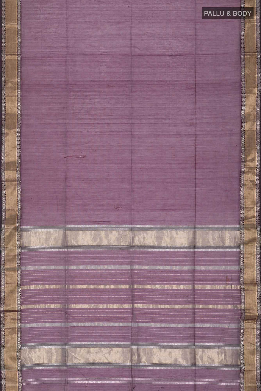 Purple Maheshwari Silk Cotton Saree