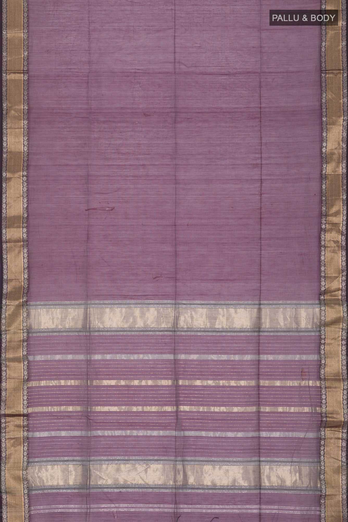 Purple Maheshwari Silk Cotton Saree