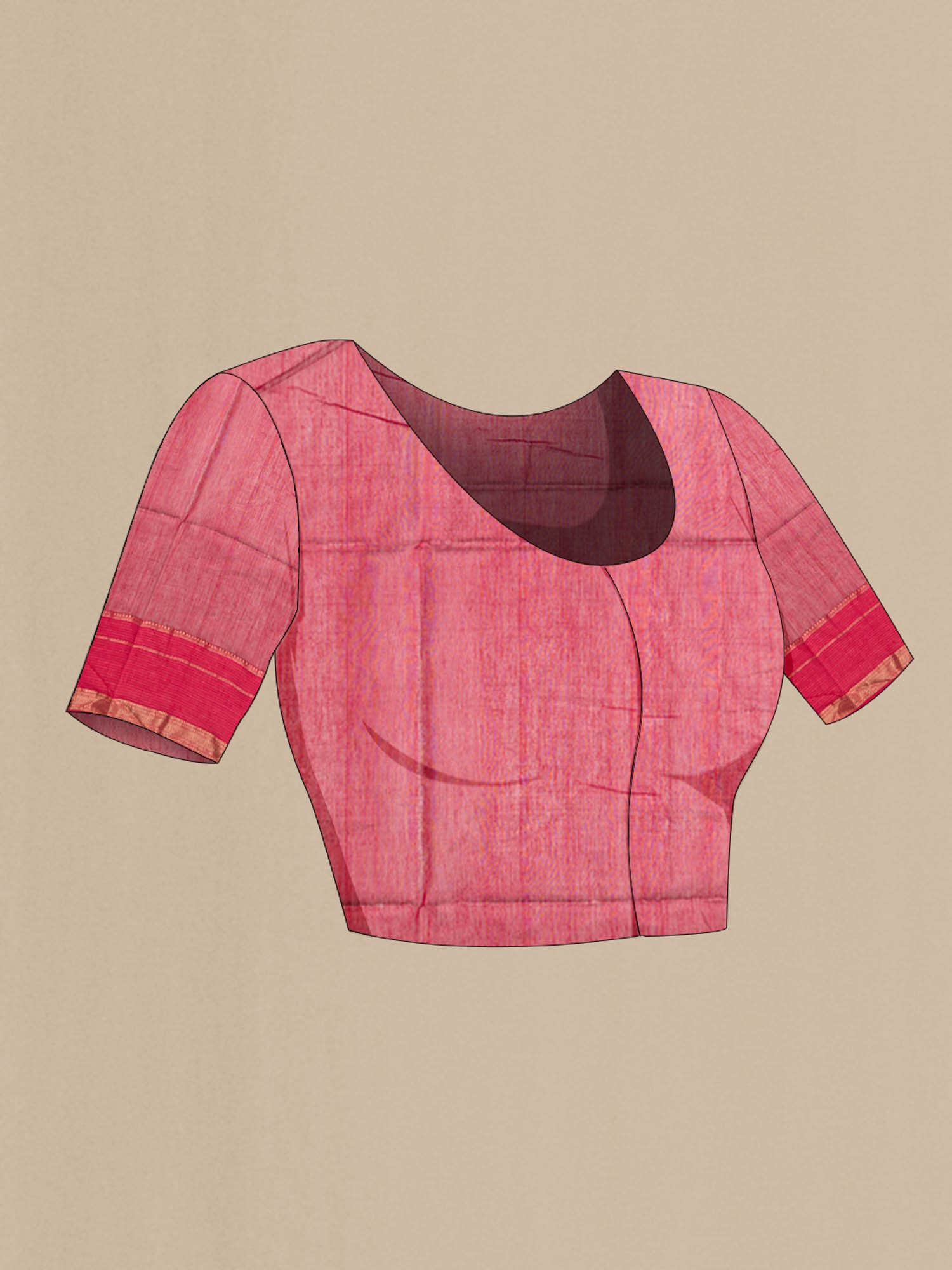 Maroon Maheshwari Silk Cotton Saree