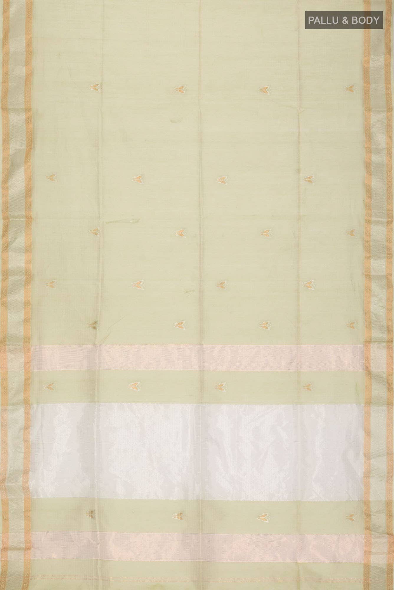 Beige Maheshwari Silk Cotton Saree