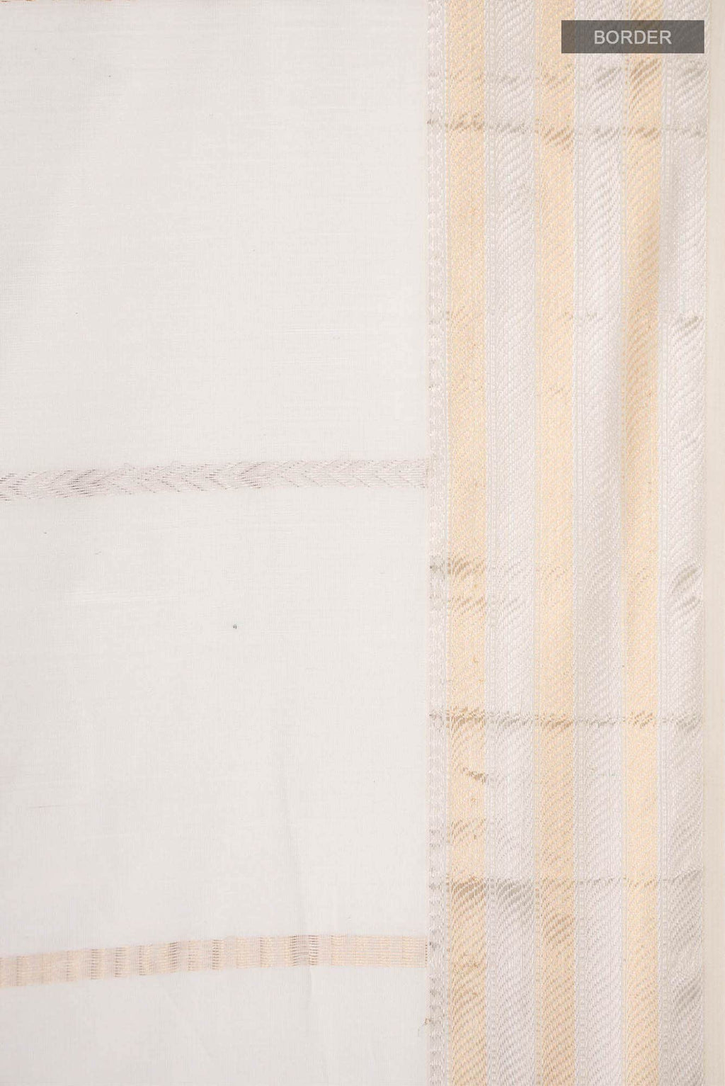Cream Maheshwari Silk Cotton Saree