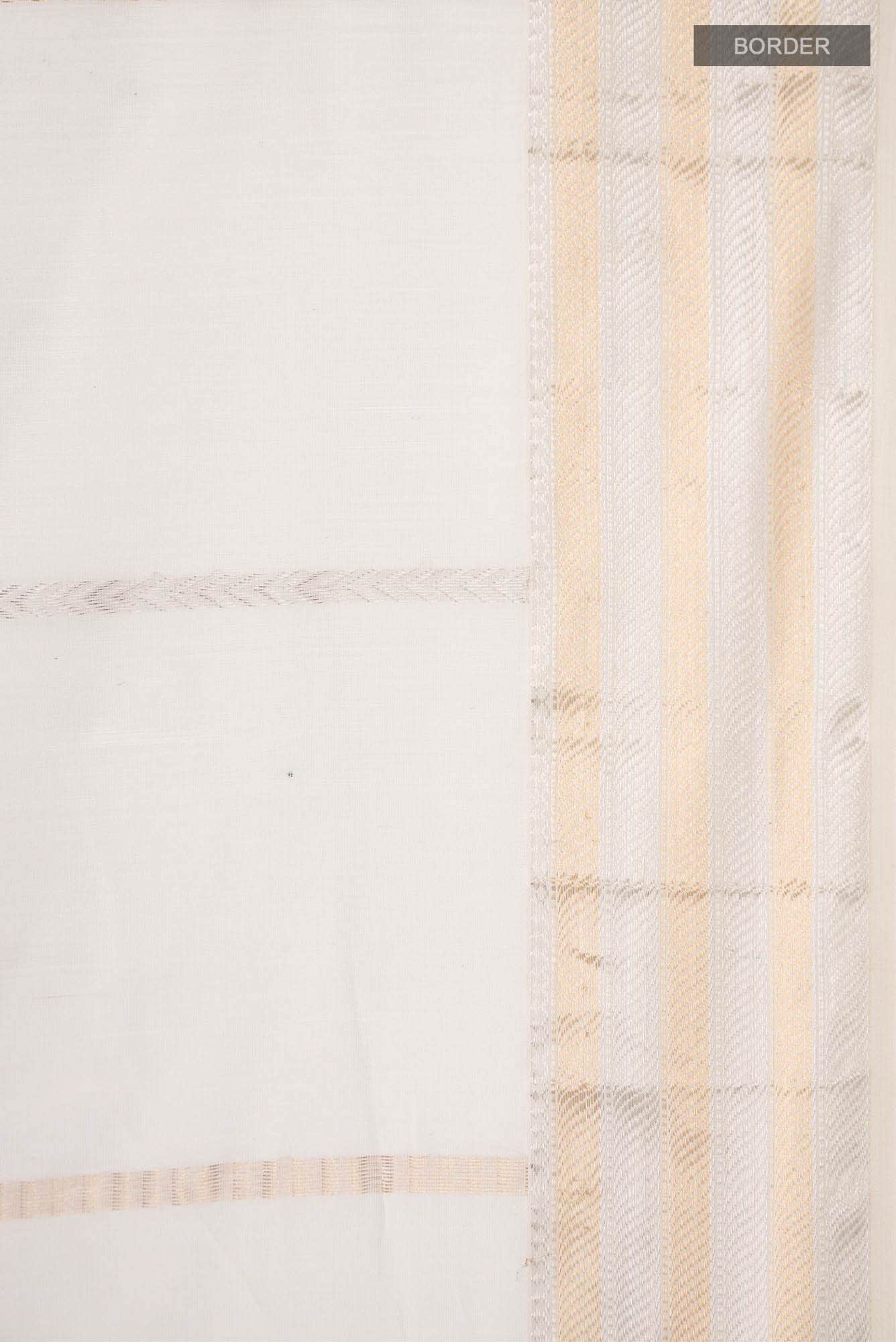 Cream Maheshwari Silk Cotton Saree