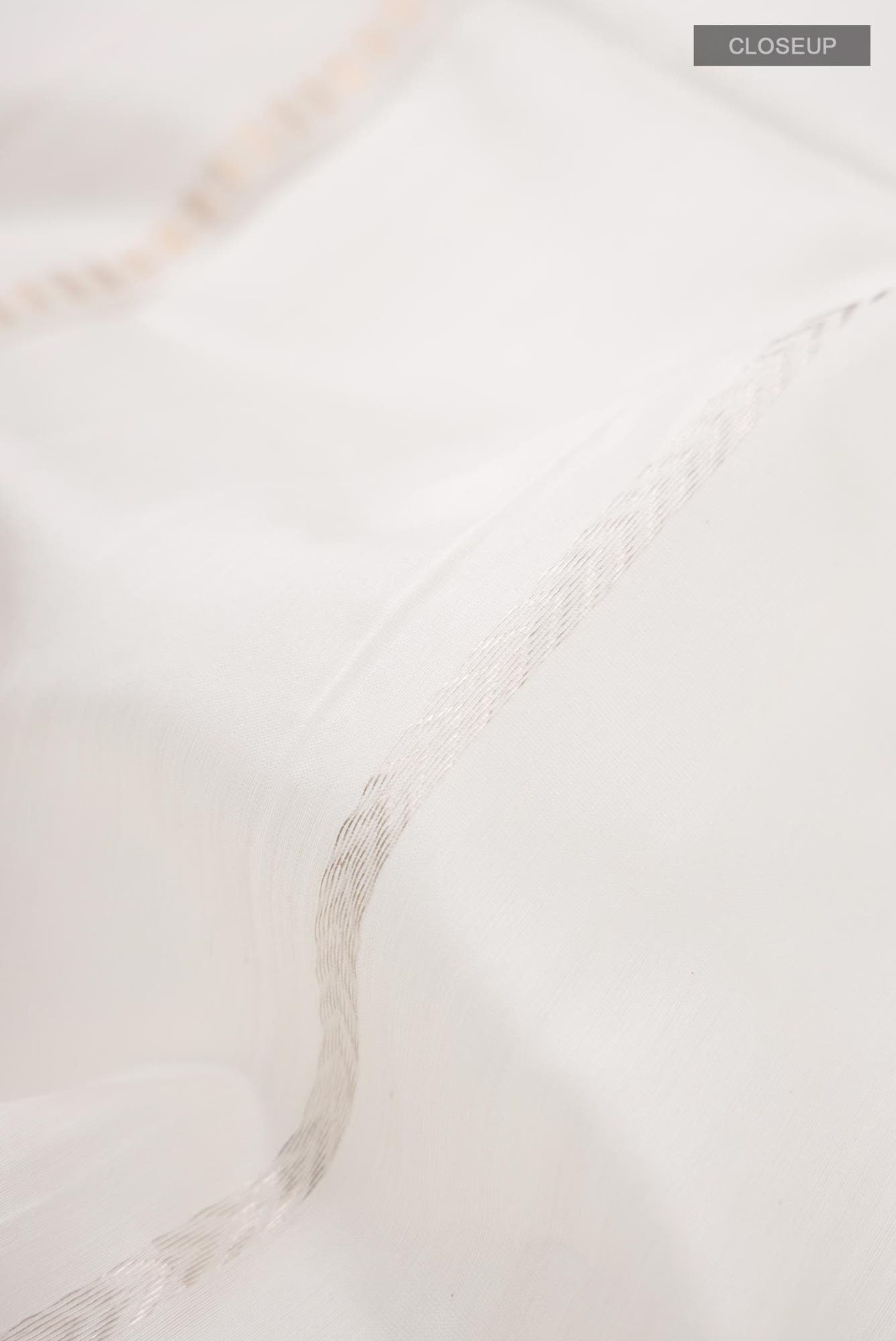 Cream Maheshwari Silk Cotton Saree