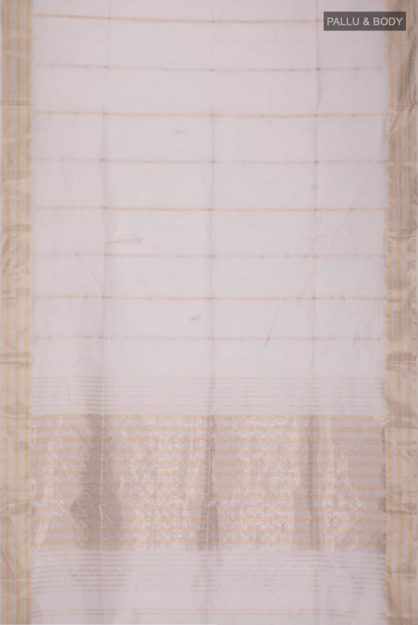 Cream Maheshwari Silk Cotton Saree