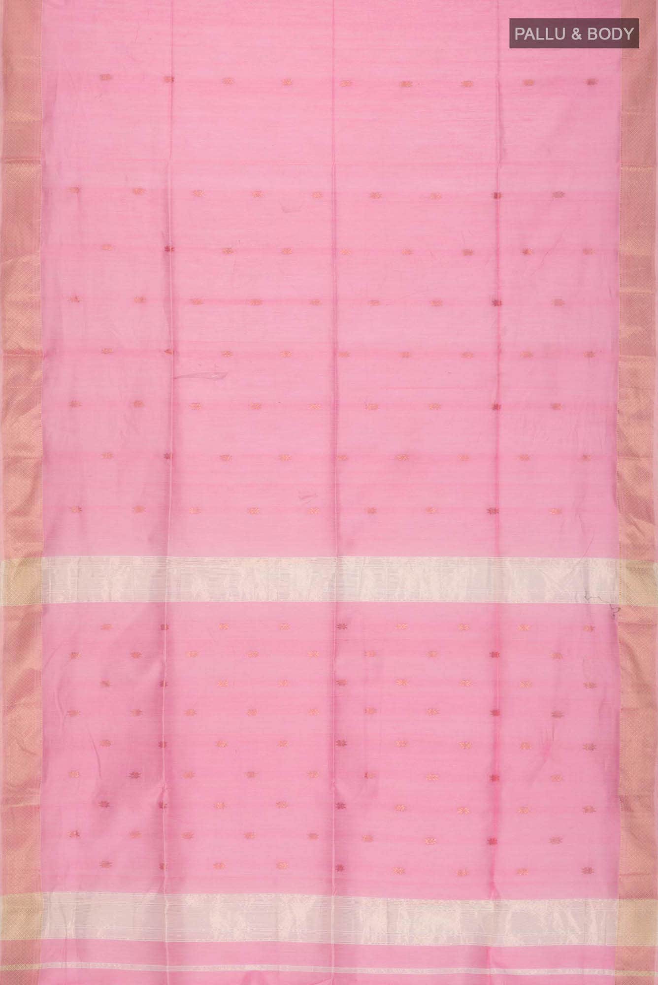 Pink Maheshwari Silk Cotton Saree
