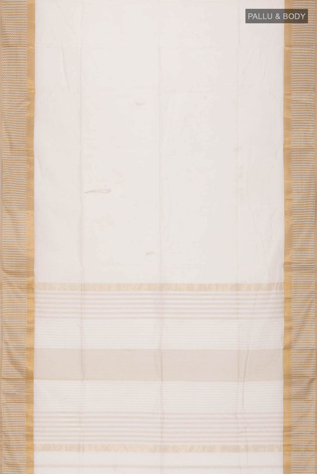 Cream Maheshwari Silk Cotton Saree