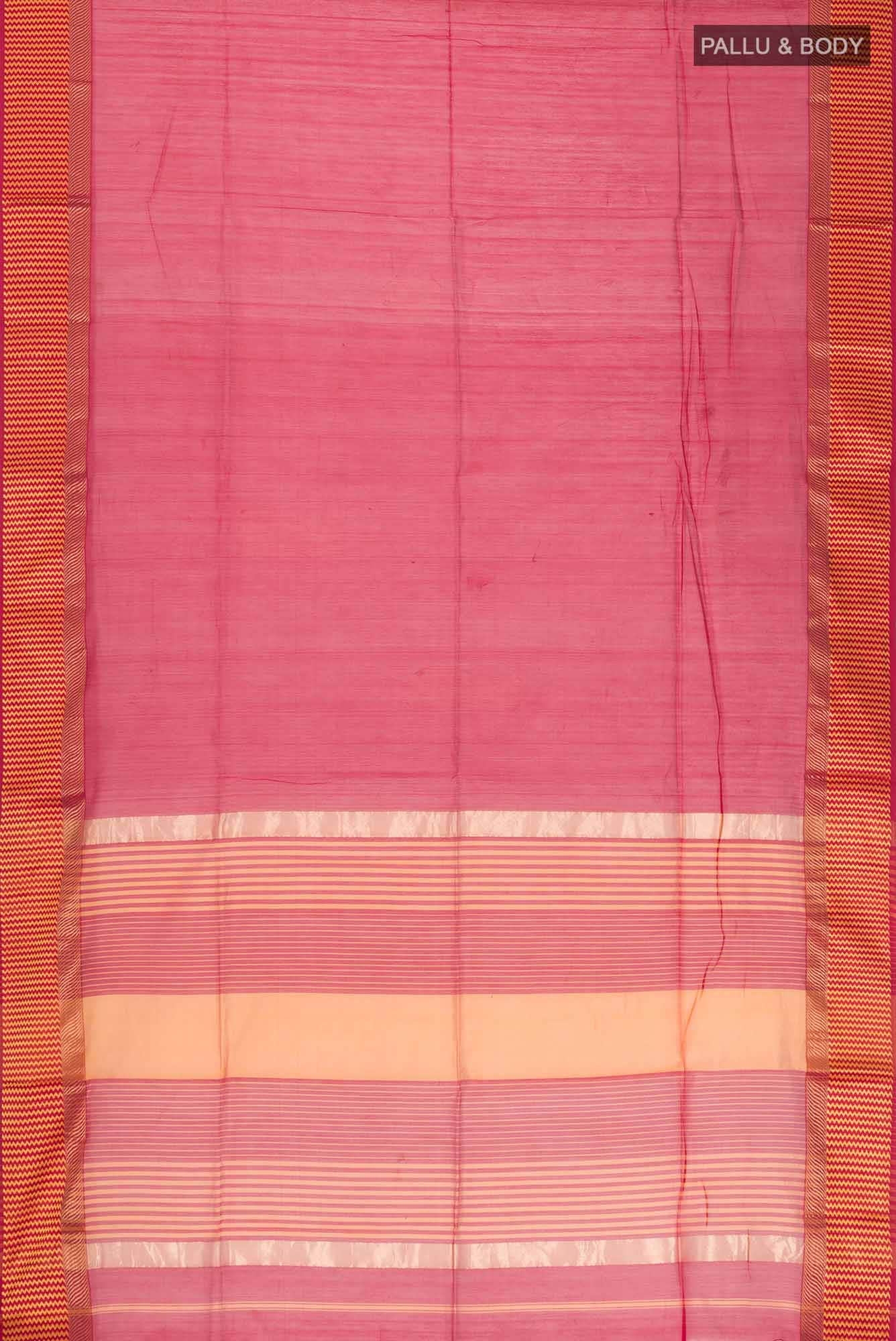 Red Maheshwari Silk Cotton Saree