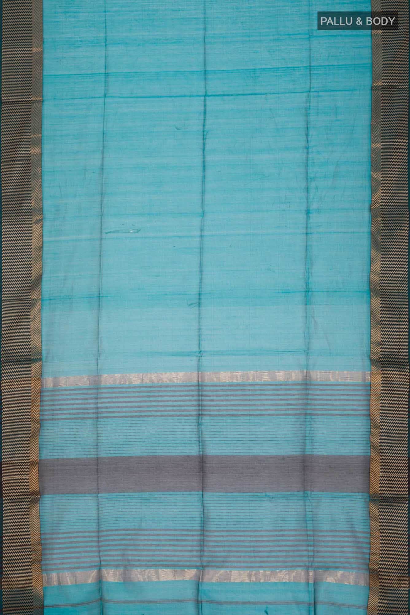 Blue Maheshwari Silk Saree