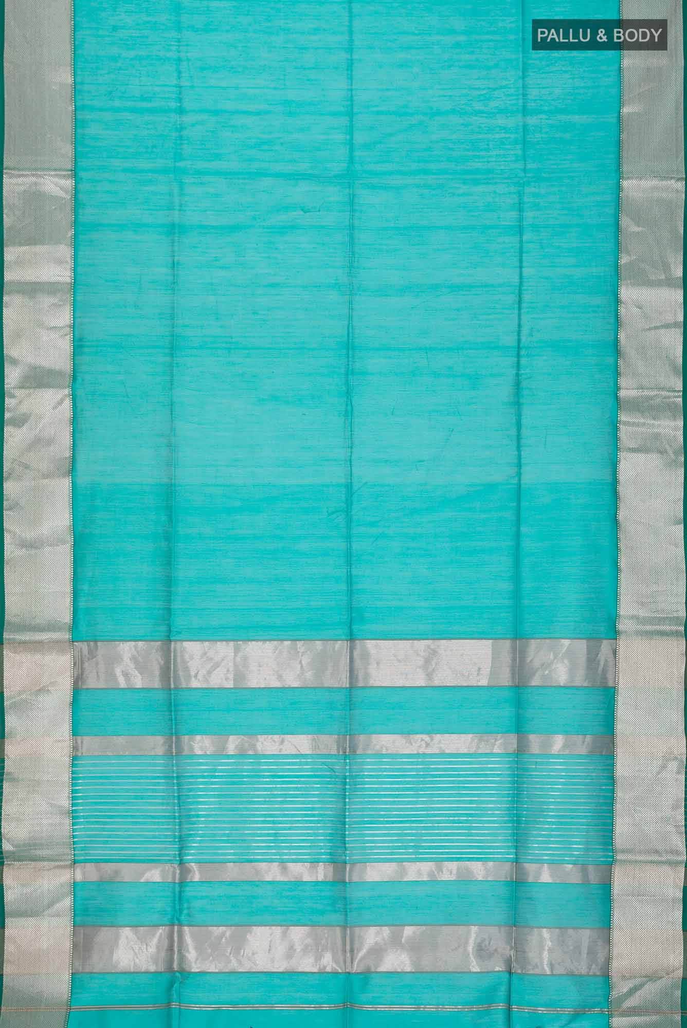 Blue Maheshwari Silk Saree