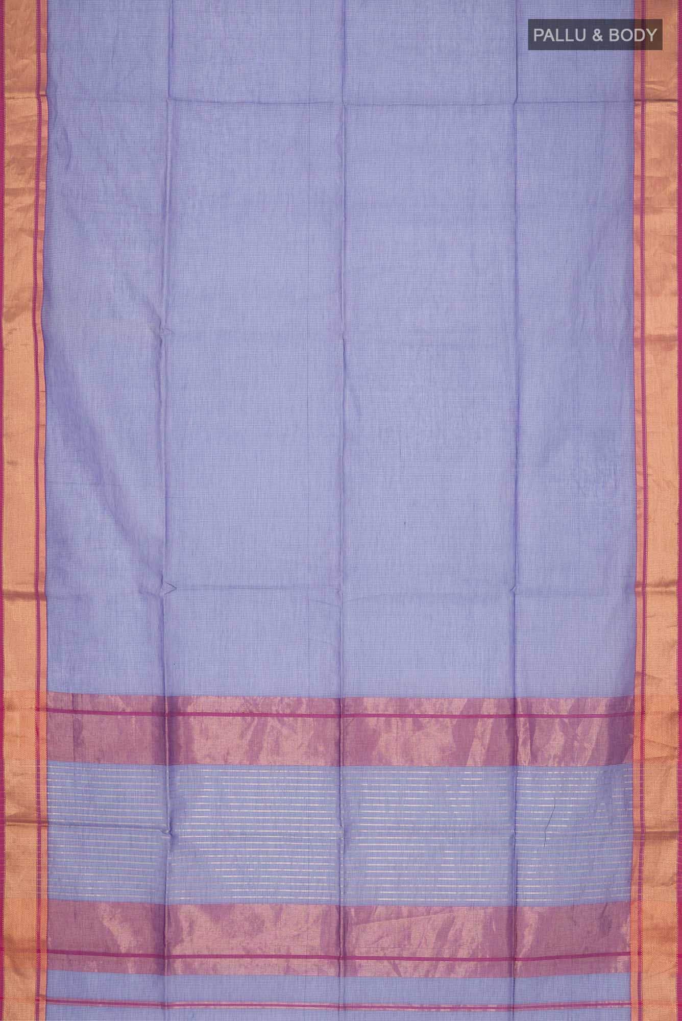 Blue Blended Maheshwari Silk Cotton Saree
