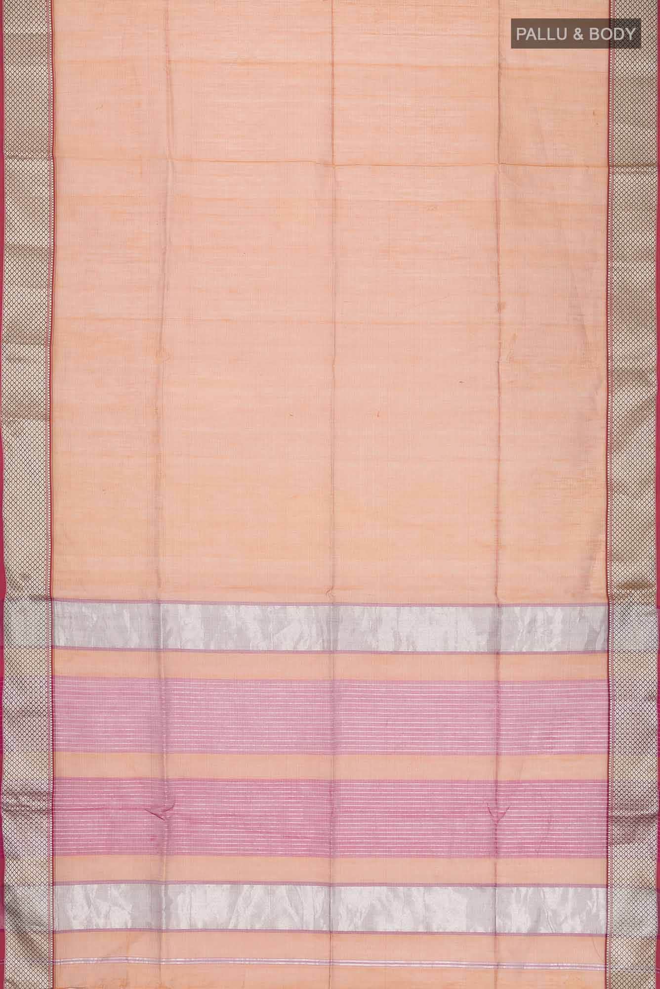Brown Maheshwari Silk Cotton Saree