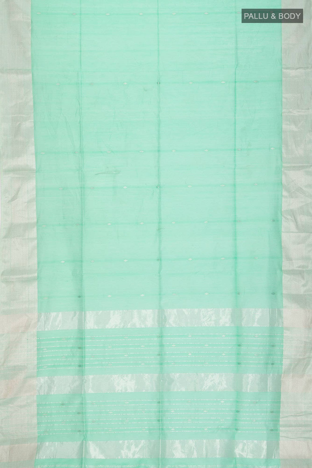 Sea Green Maheshwari Silk Cotton Saree
