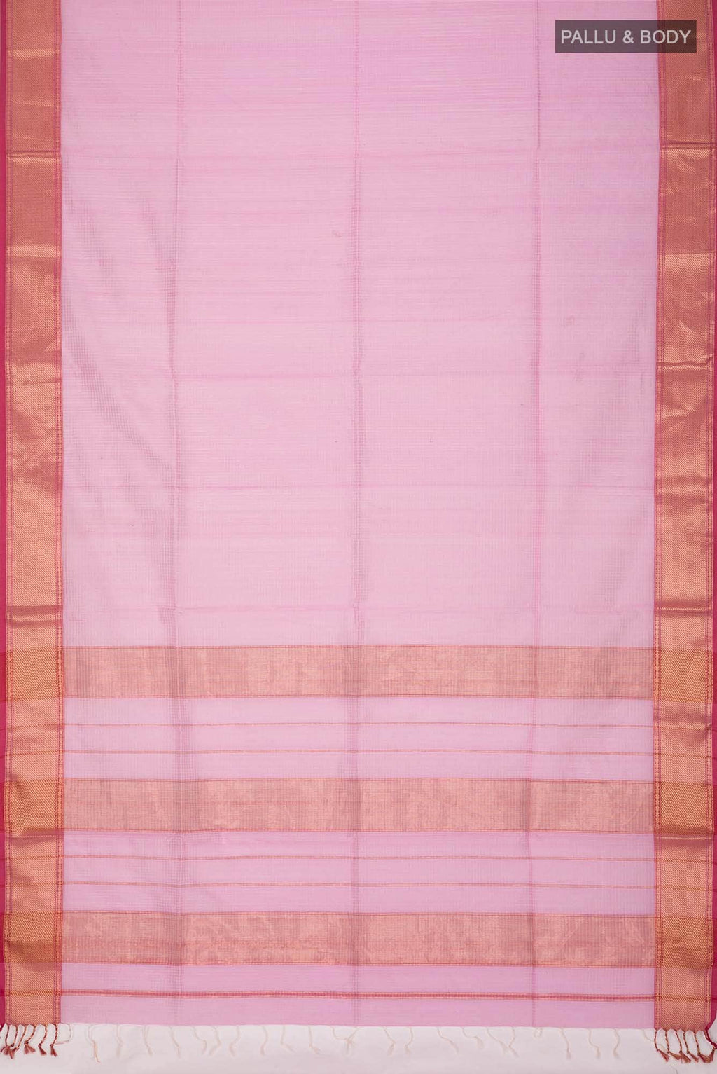 Rose pink Maheshwari Silk Cotton Saree