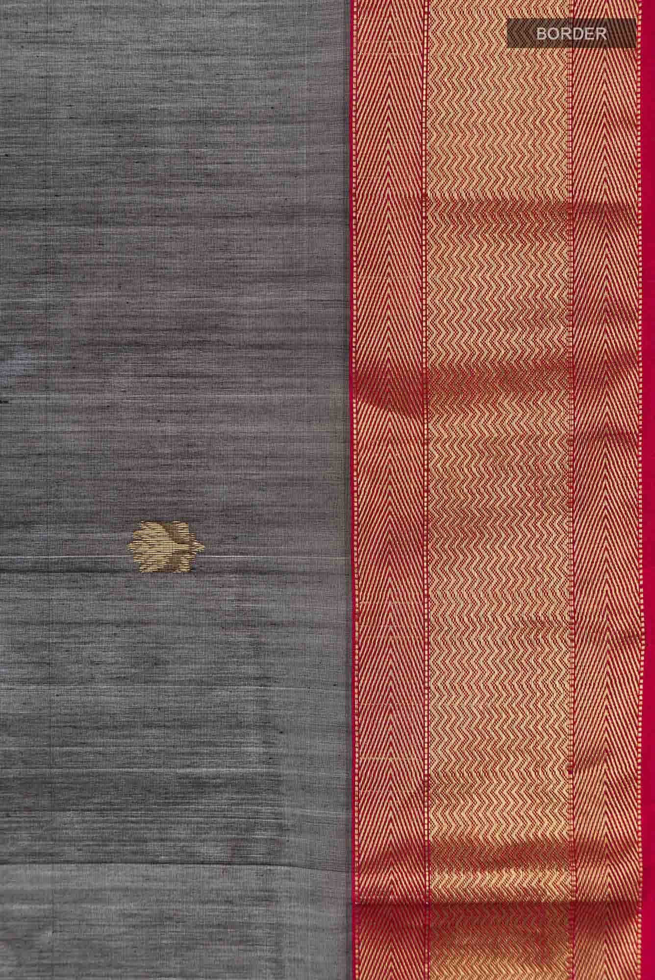 Black Maheshwari Silk Cotton Saree