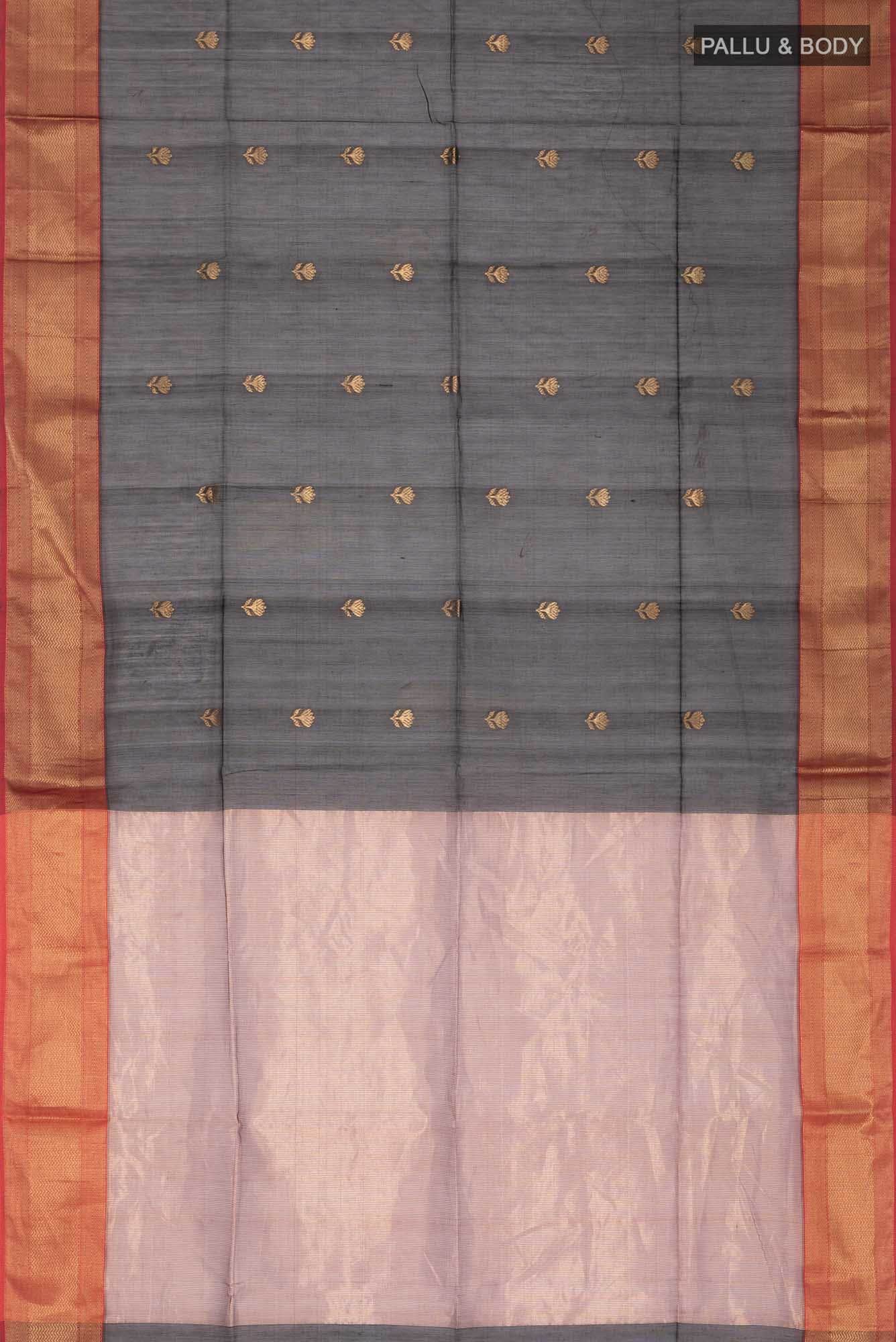 Black Maheshwari Silk Cotton Saree