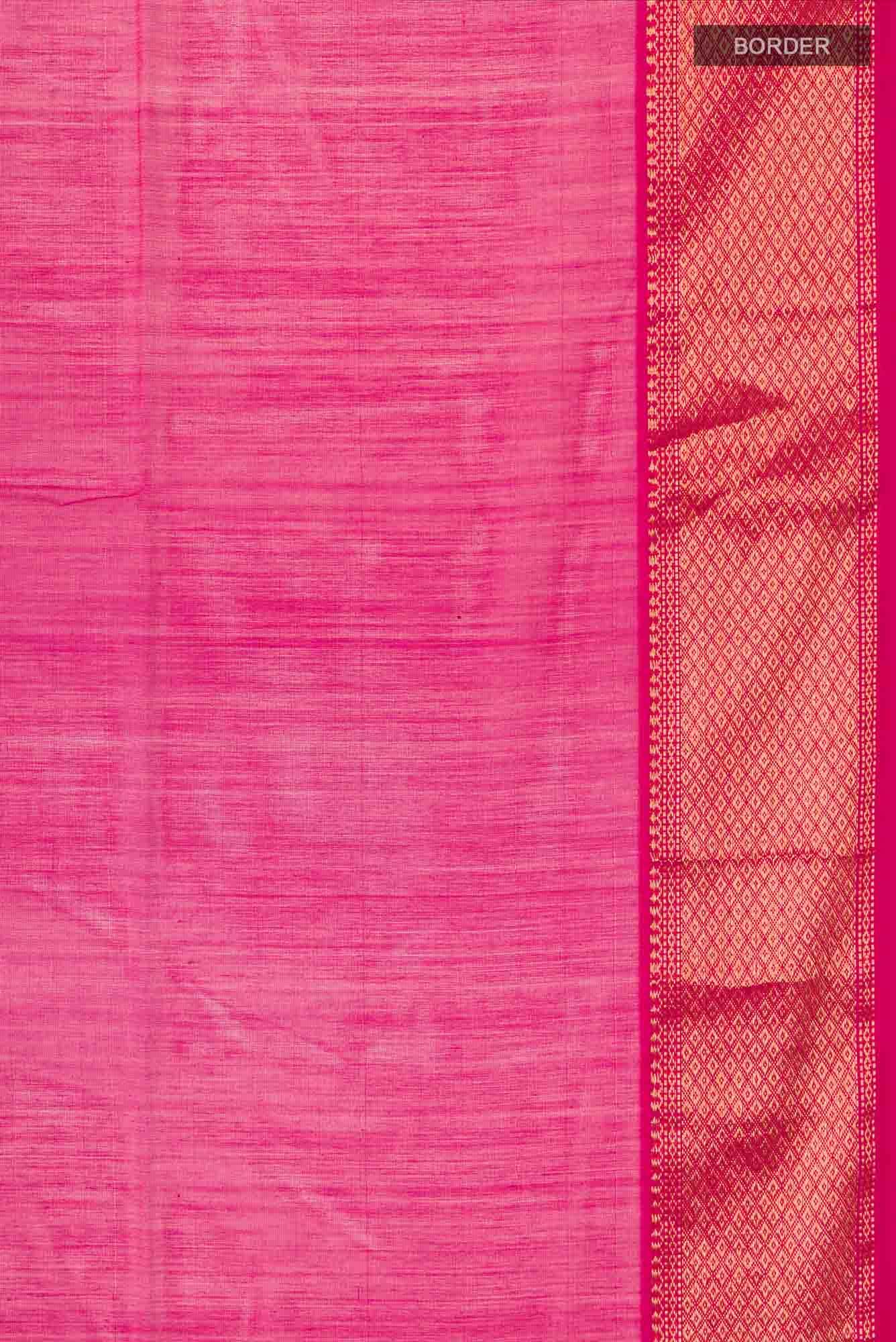 Pink Maheshwari Silk Cotton Saree