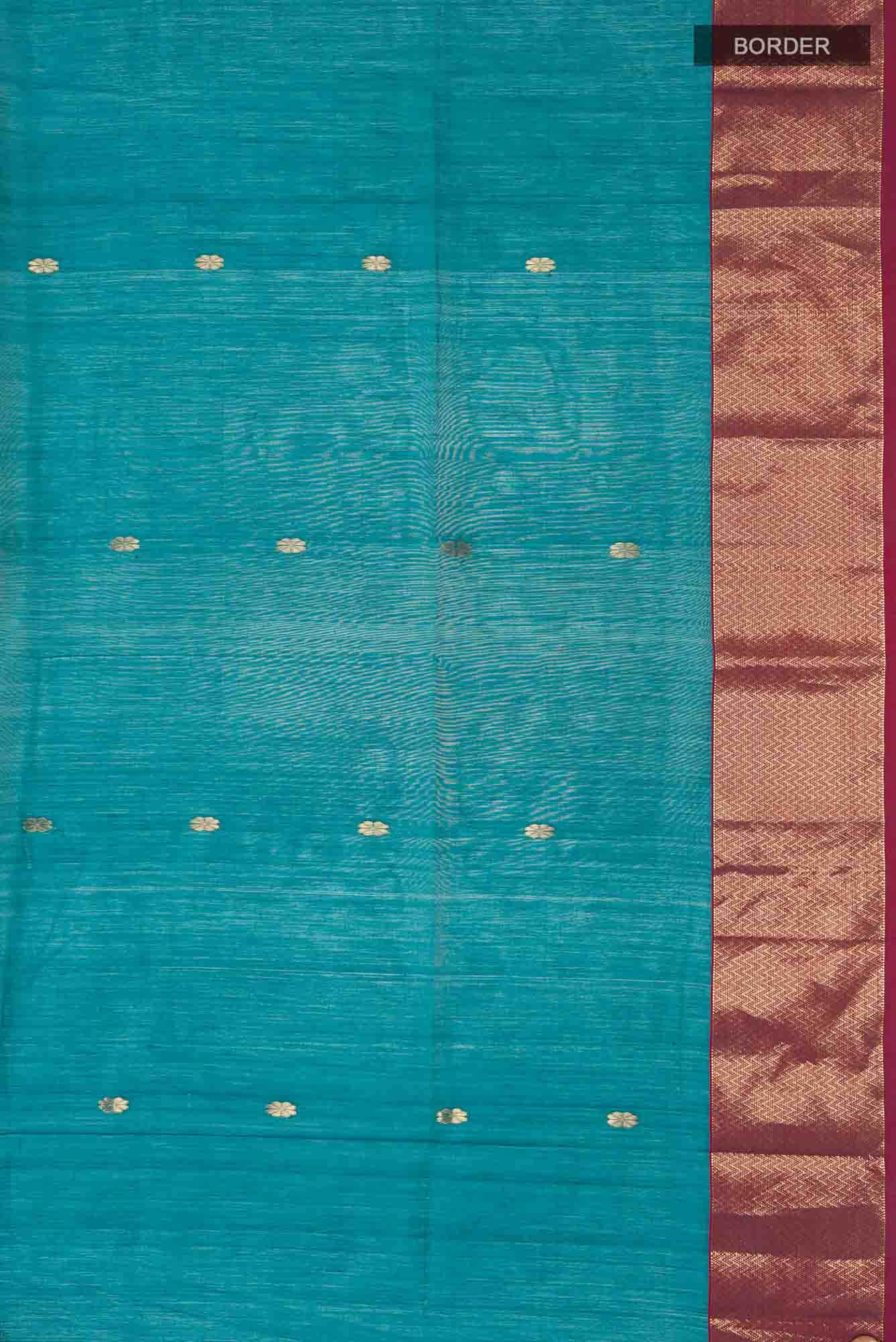 Blue Maheshwari Silk Cotton Saree