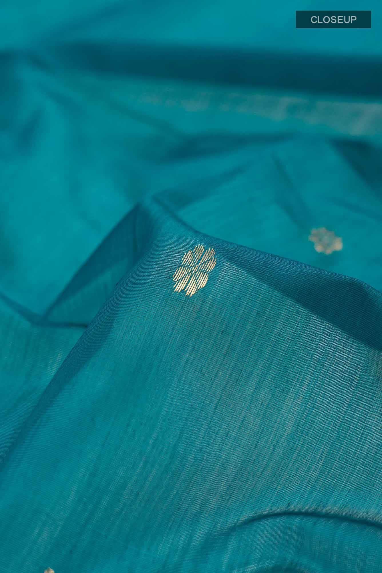 Blue Maheshwari Silk Cotton Saree