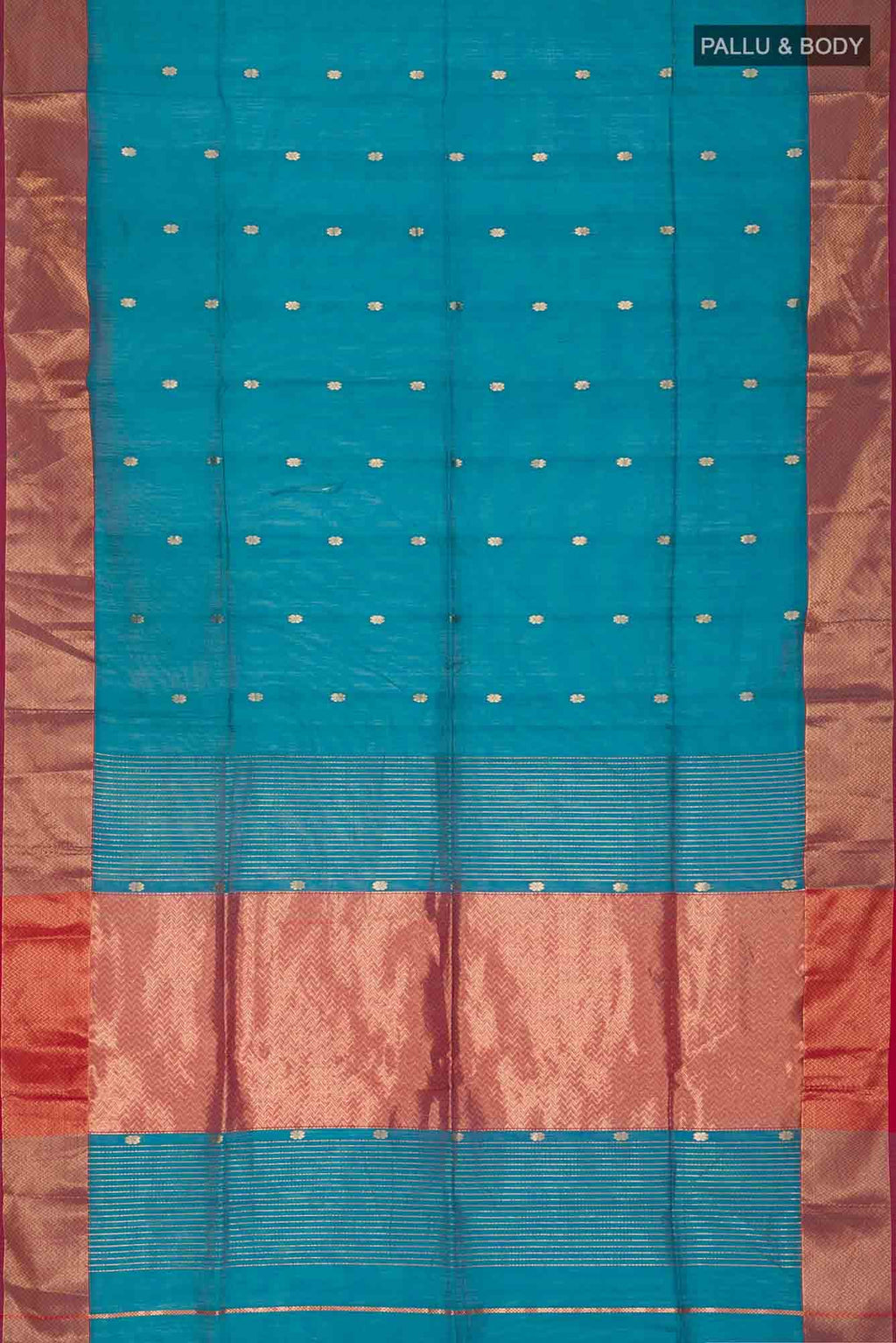 Blue Maheshwari Silk Cotton Saree