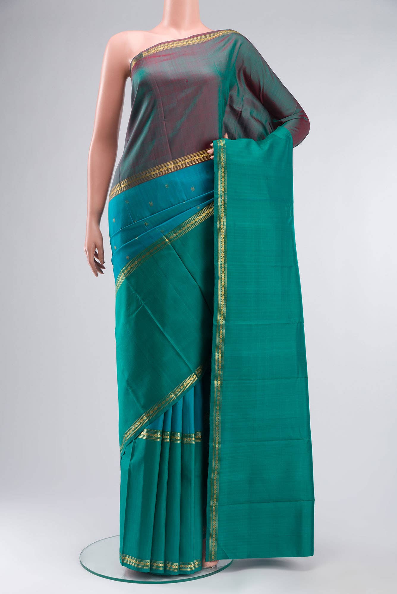Blue Kanchipuram Silk Saree