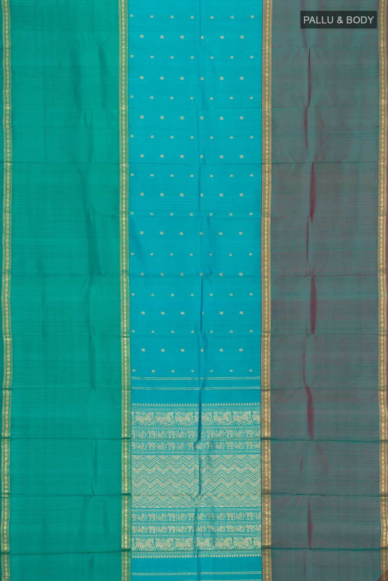 Blue Kanchipuram Silk Saree