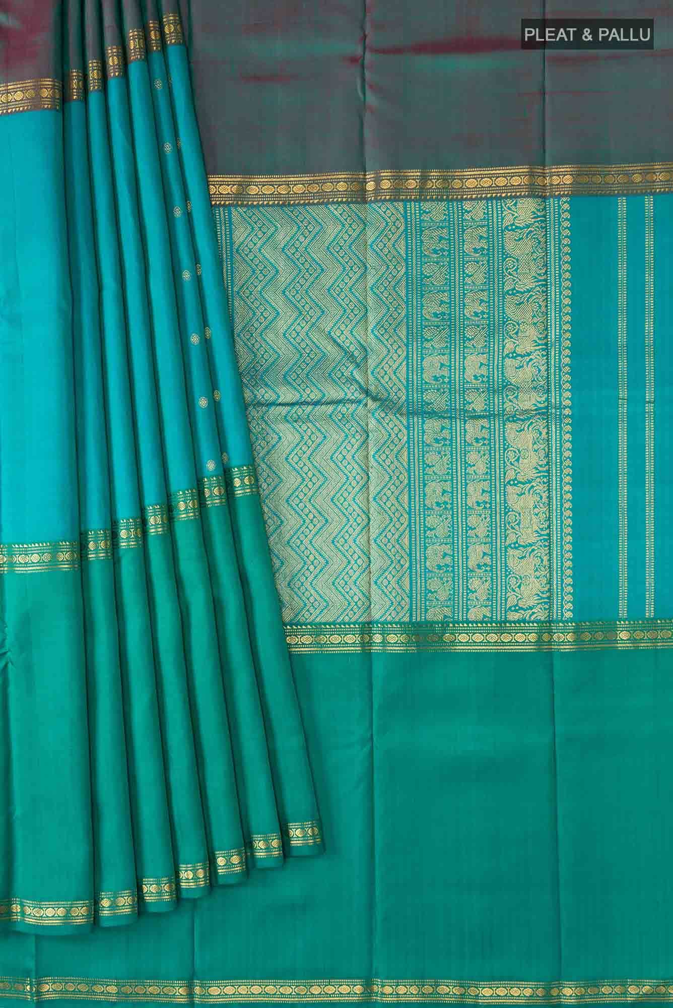 Blue Kanchipuram Silk Saree