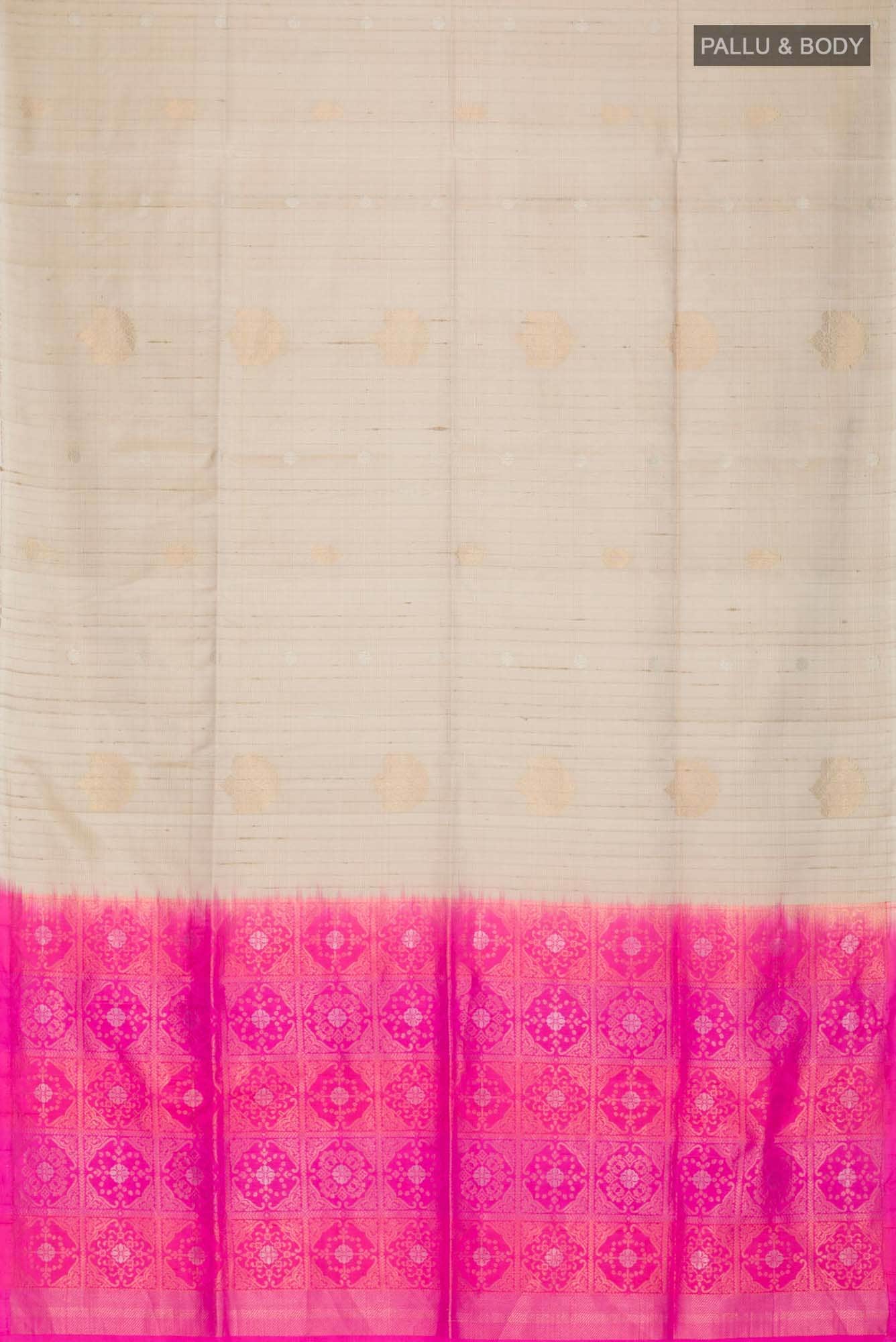 Beige Soft Silk Saree