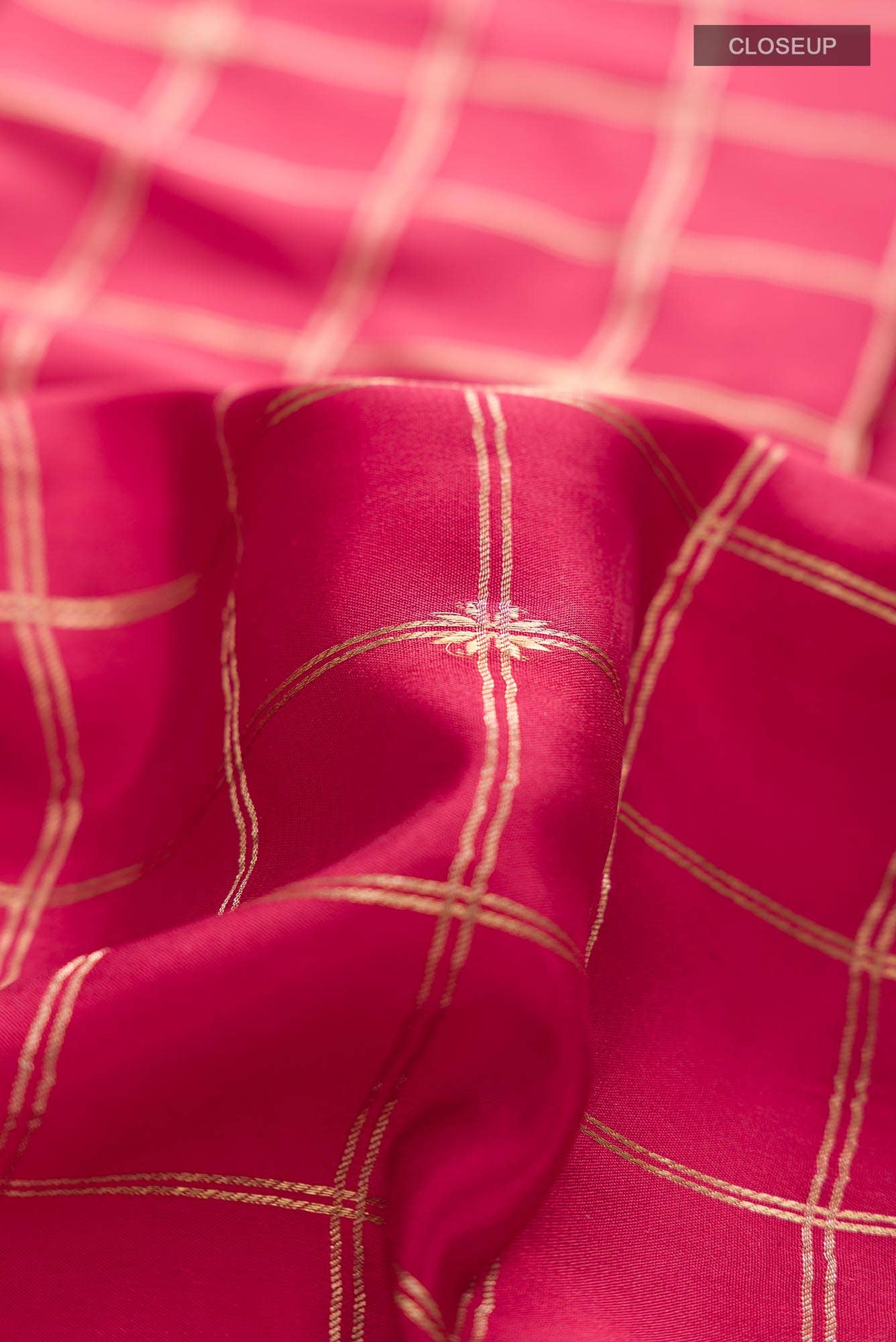 Red Mysore Crepe Saree