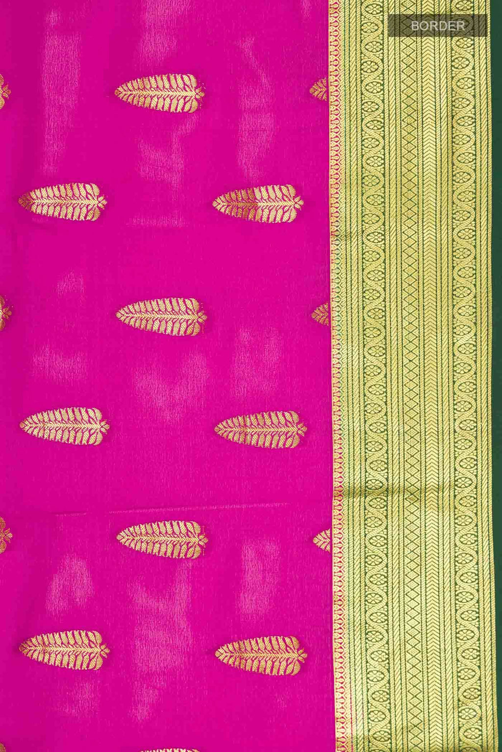 Pink Mysore Crepe Saree