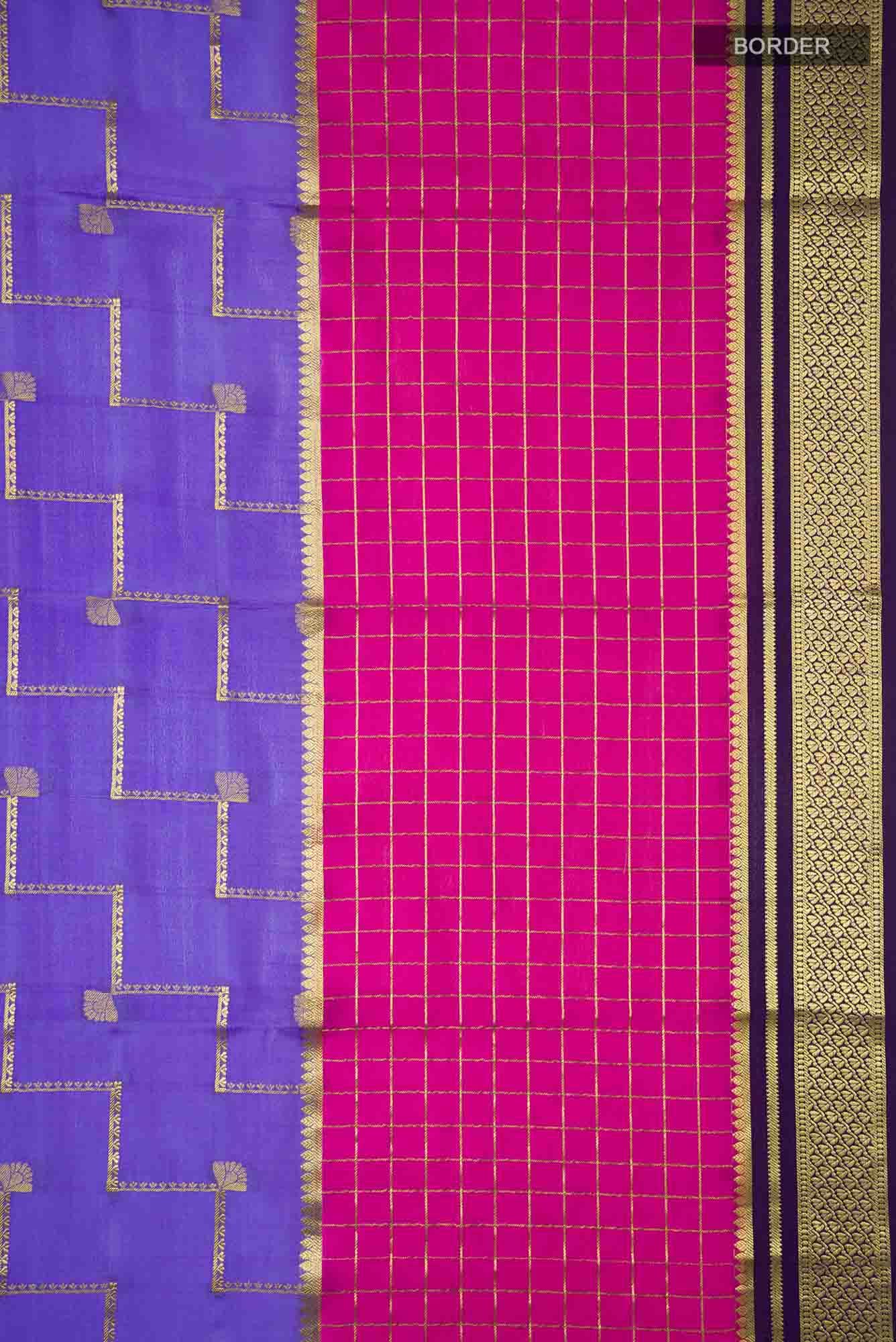 Lavender Mysore Crepe Saree
