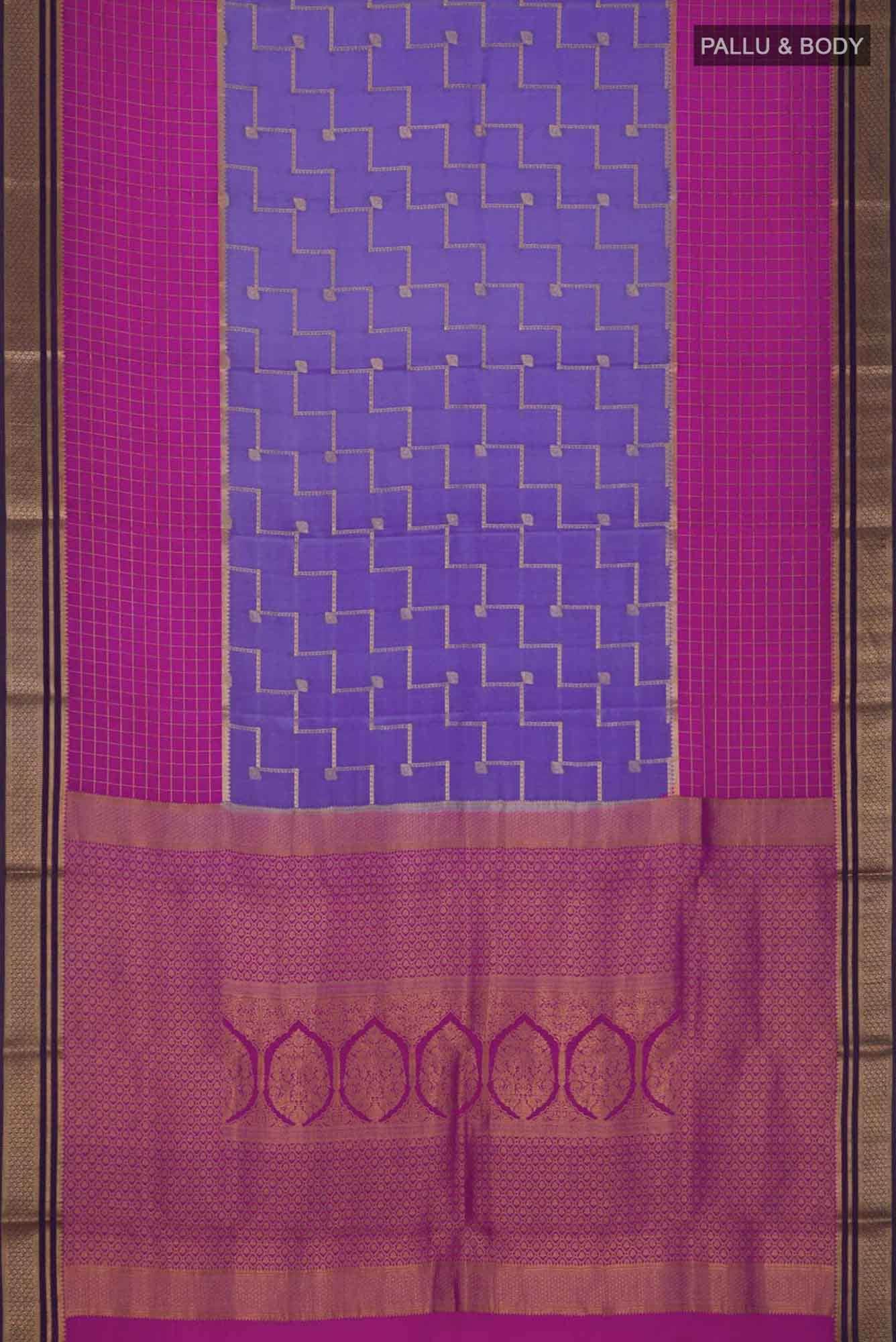 Lavender Mysore Crepe Saree