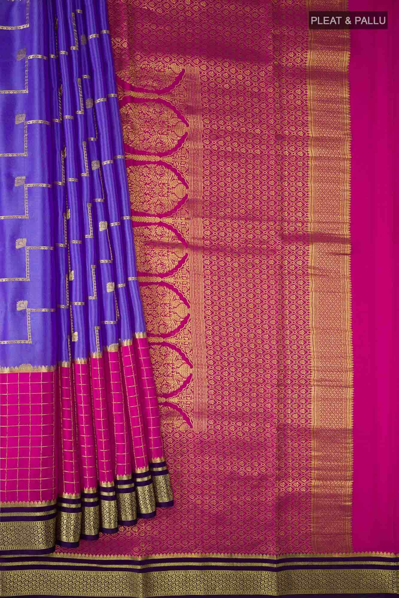 Lavender Mysore Crepe Saree