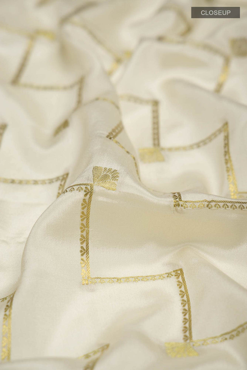Off White Mysore Crepe Saree