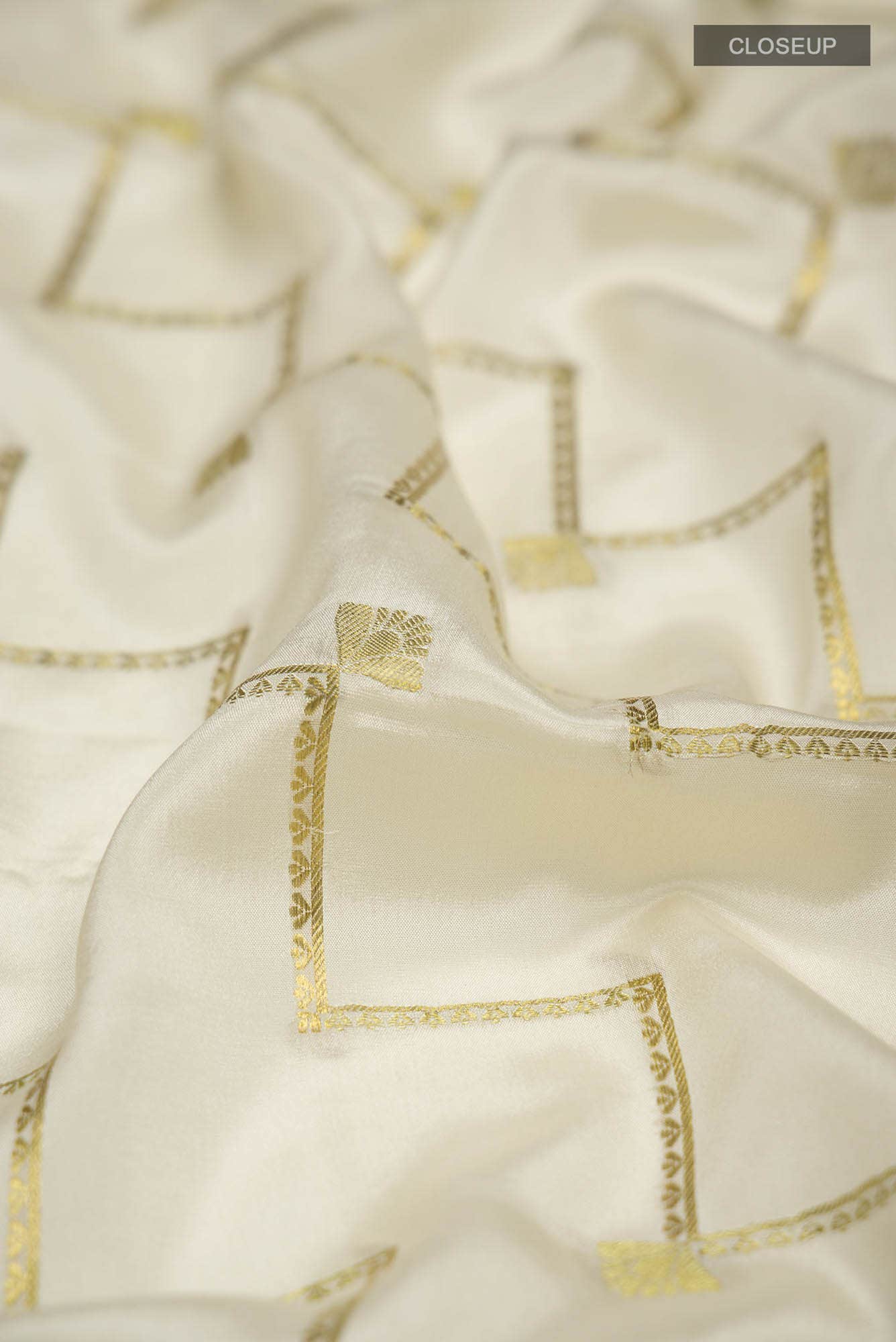 Off White Mysore Crepe Saree