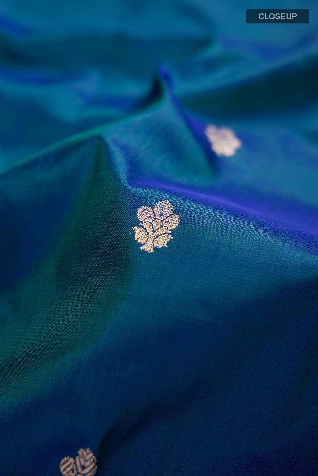 Blue Banarasi Katan Silk Saree