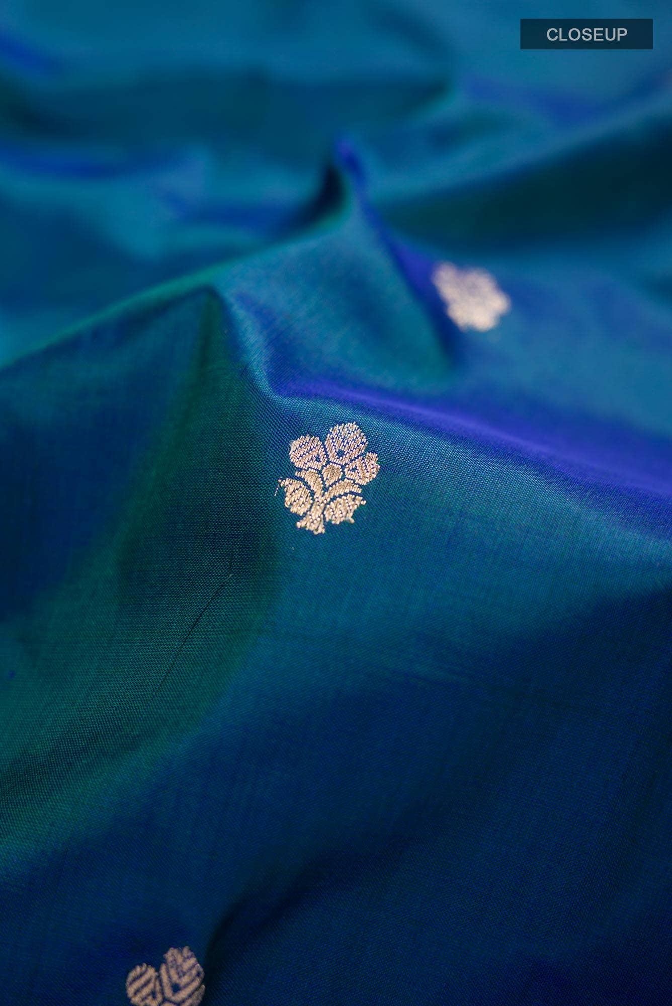 Blue Banarasi Katan Silk Saree